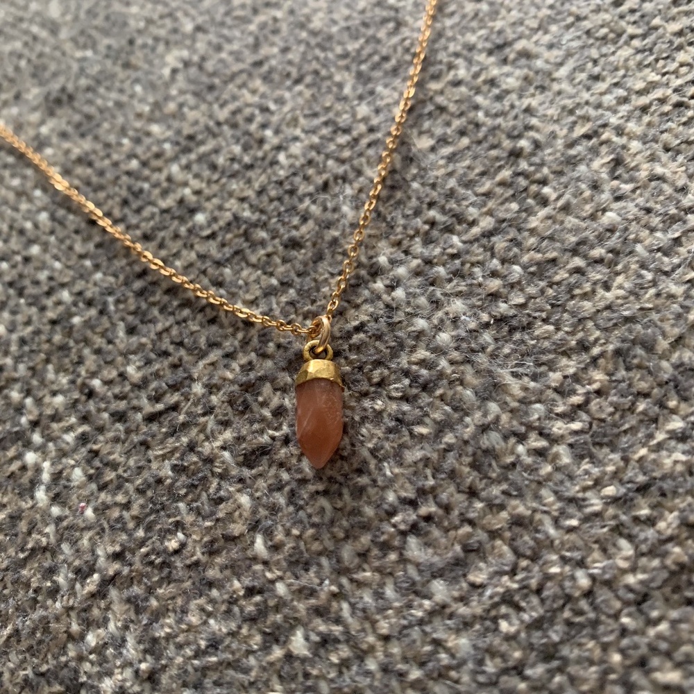Handmade amber stone necklace